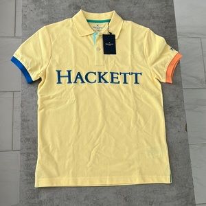 NWT Hackett London yellow polo shirt